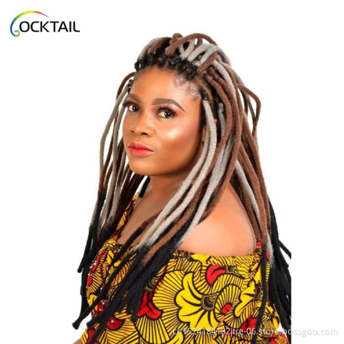 Free sample Japanese fiber new design comfortable wearing handmade dreadlocks crochet braid